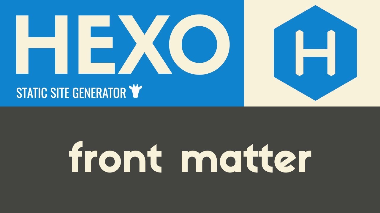 Hexo front-matter模板